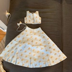 Girls Indian lehenga, skirt and crop top